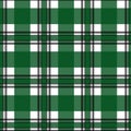 Seamless pattern green buffalo plaid vector illustration